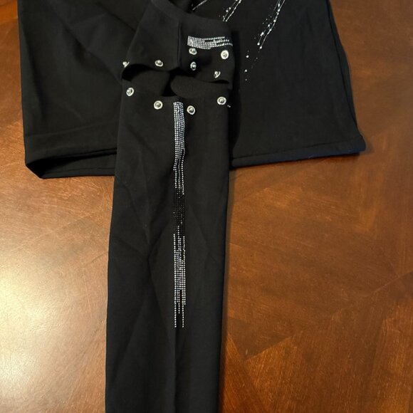 Olyss New York Manhattan Black Long Sleeve Dress With Studded Details M - Picture 11 of 11